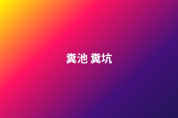 糞池 糞坑